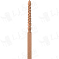 LJT-3014-50 - Sheraton Pin Top Twist Newel - 3-1/2" Square x 50"