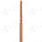 LJT-3014-50 - Sheraton Pin Top Twist Newel - 3-1/2" Square x 50"