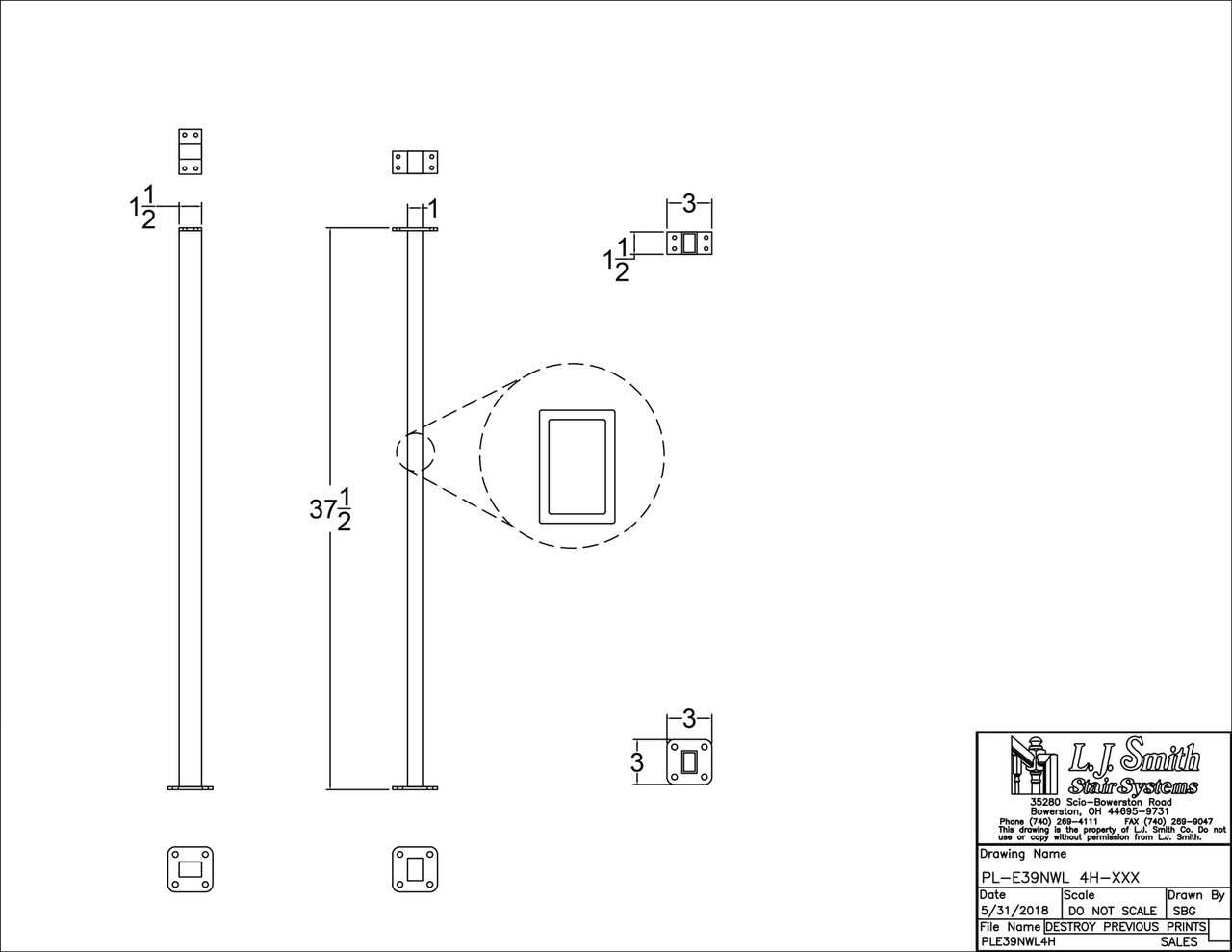 Panel System - Metal Spacer - PL-XXXNWL4H - StairPartsNow.com