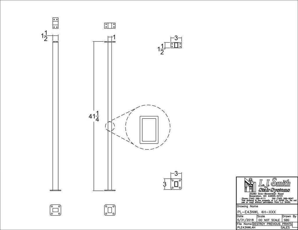 Panel System - Metal Spacer - PL-XXXNWL4H - StairPartsNow.com