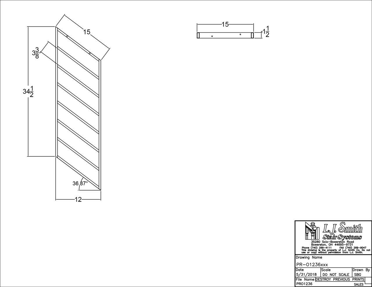 36" Open System Rake Panels - 12", 18", 24", 30" & 36" widths