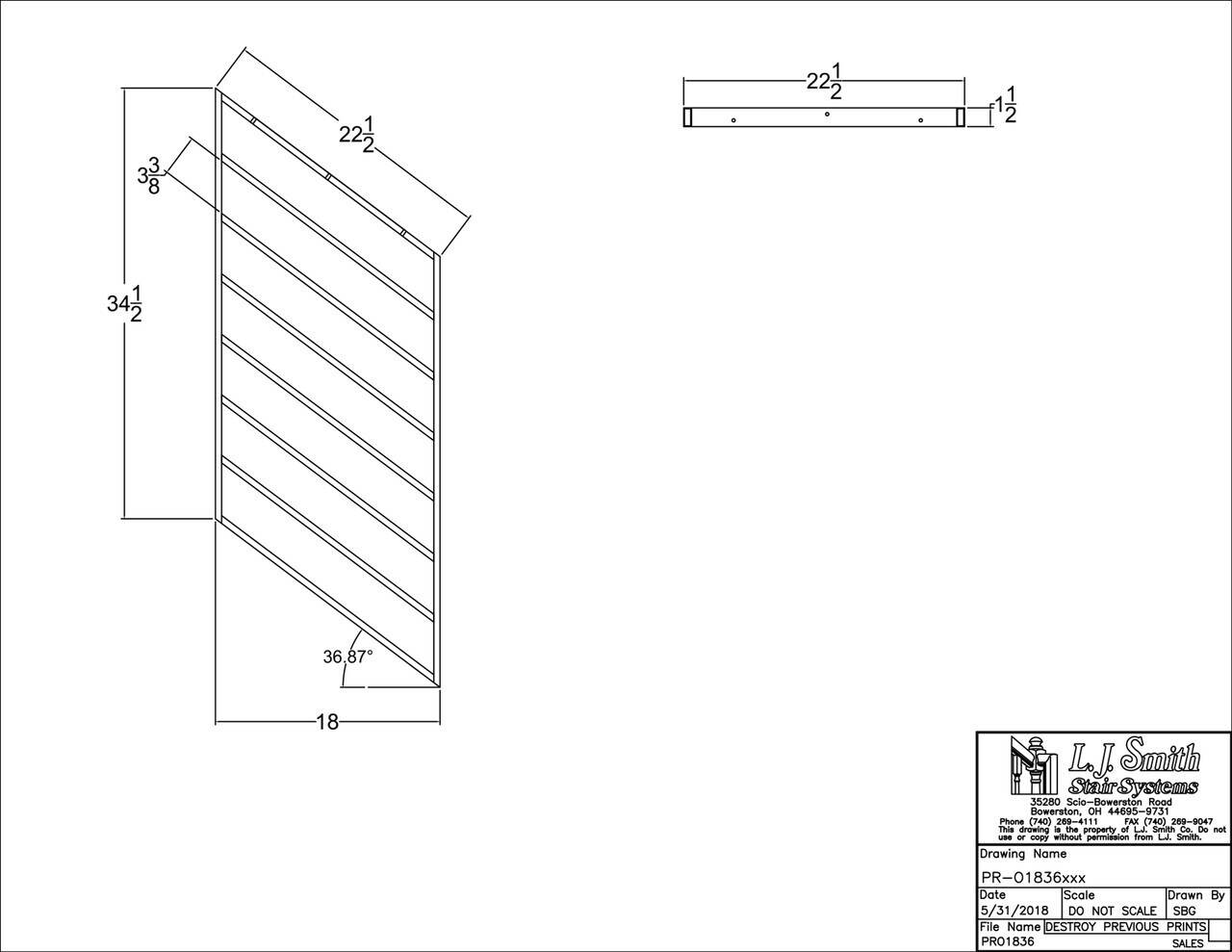 36" Open System Rake Panels - 12", 18", 24", 30" & 36" widths