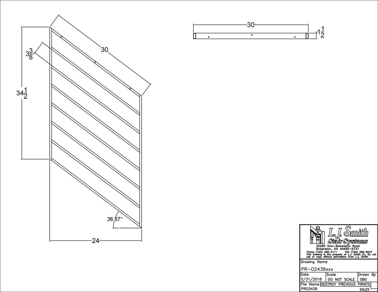 36" Open System Rake Panels - 12", 18", 24", 30" & 36" widths