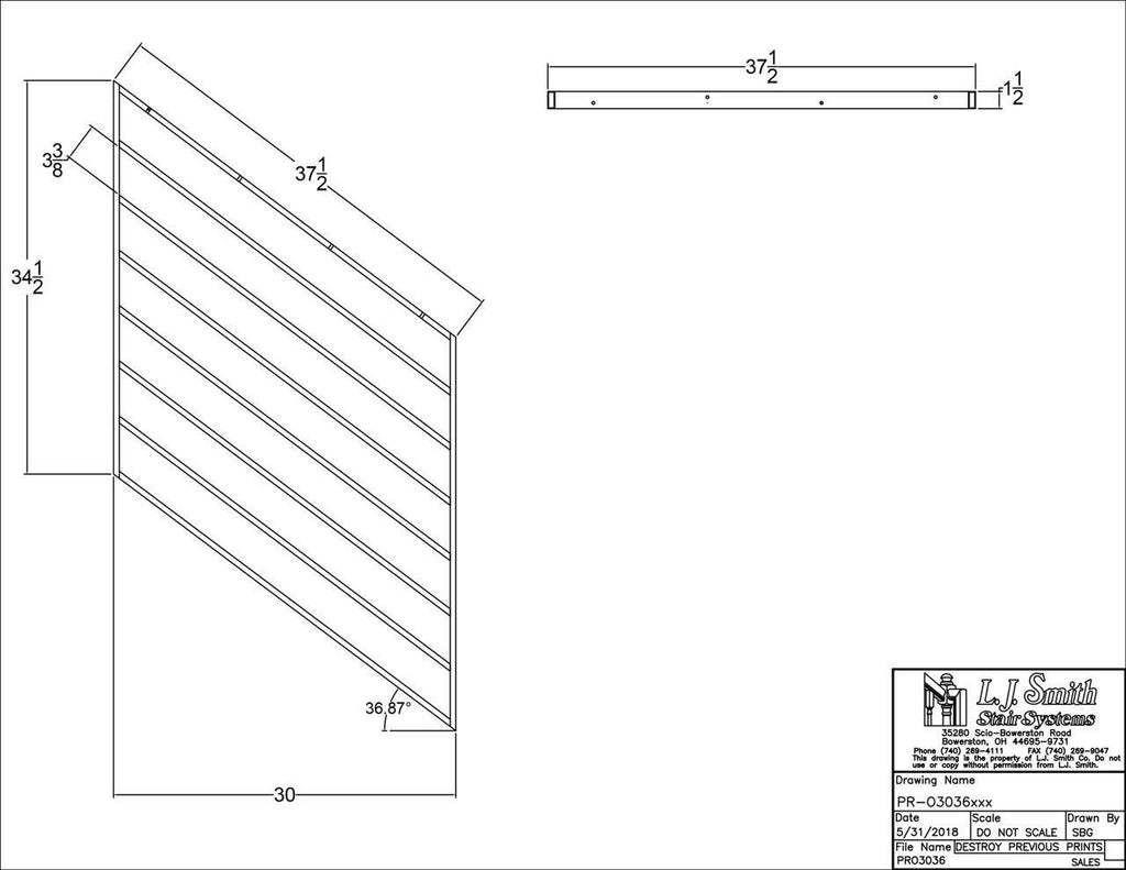 Panel Head Rake Support 36
