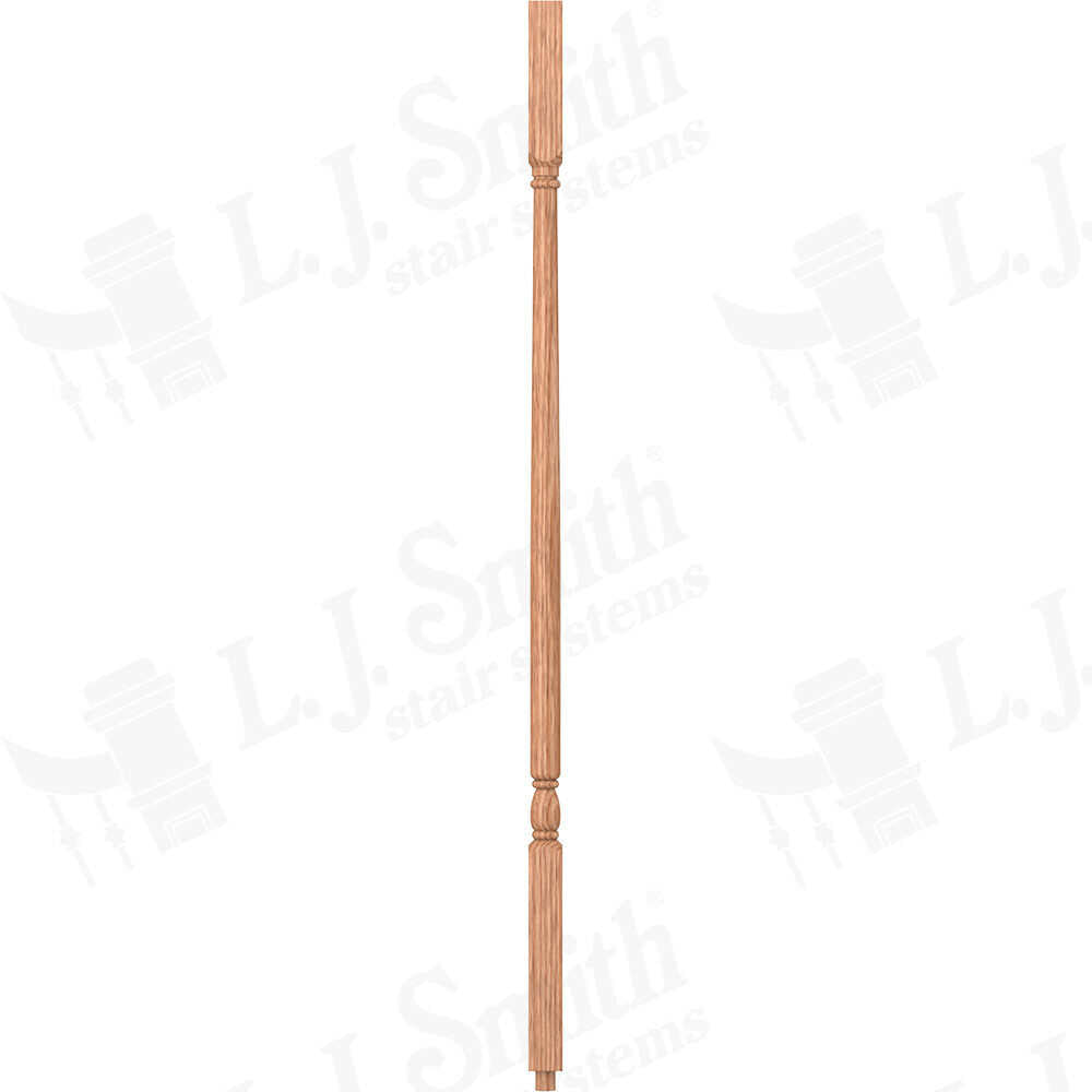 S-5141 - Cornerstone Block Top Baluster - 1-1/4" Square - Variable Turning Length