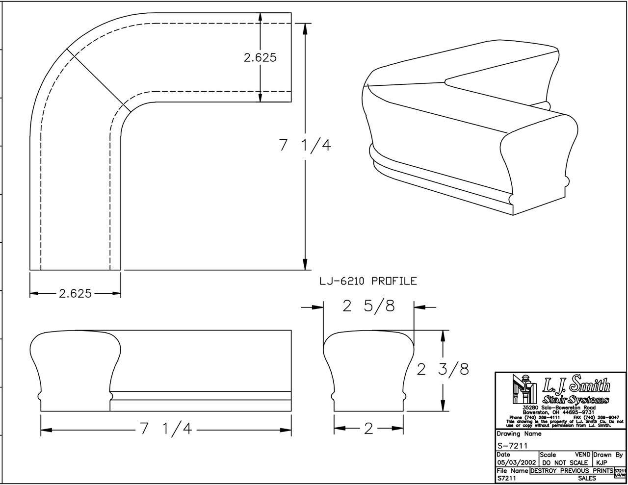 S-XX11 - Level Quarterturn Handrail Fitting