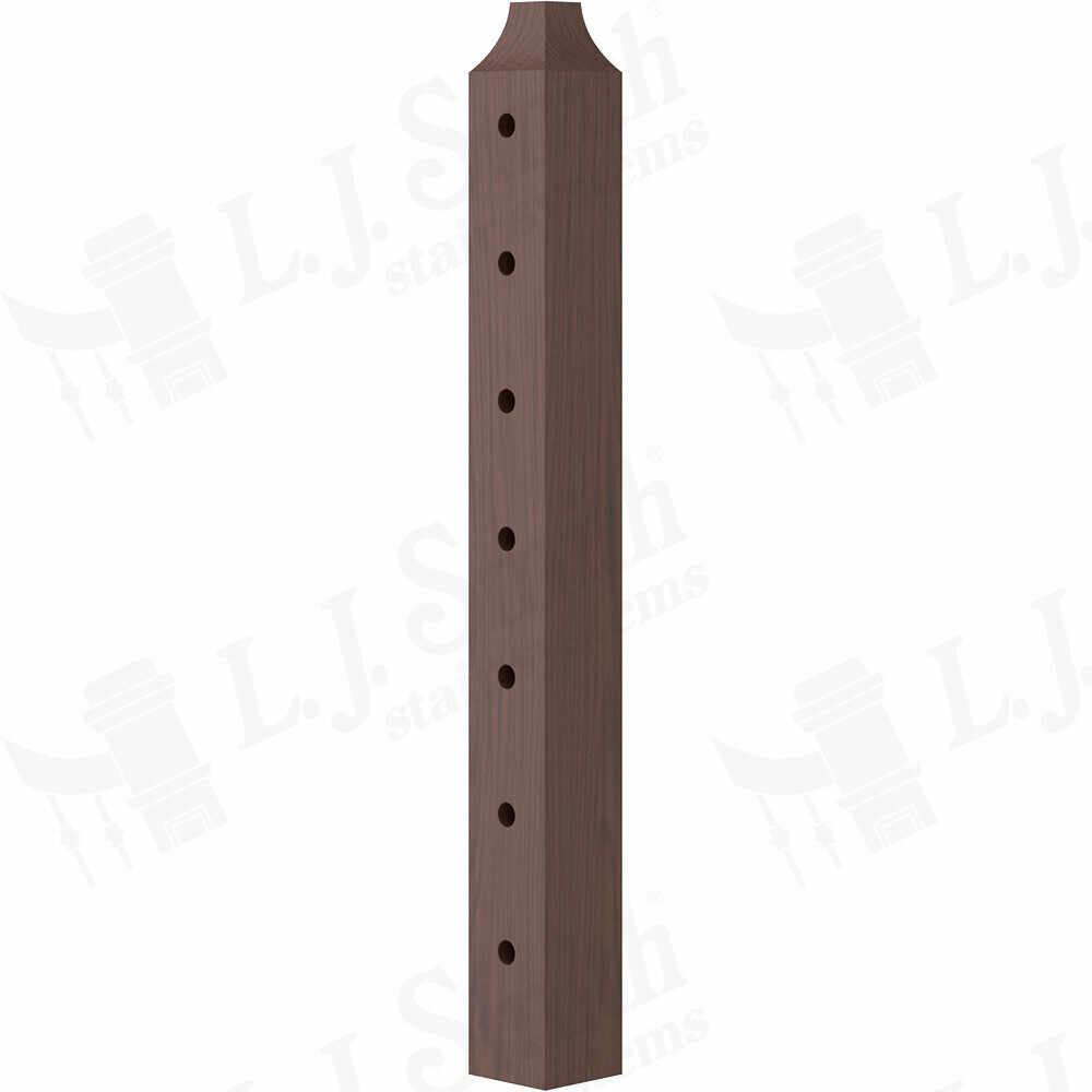 Tube System - Wood Newel - Level Start/Stop - TL-410-XX - StairPartsNow.com