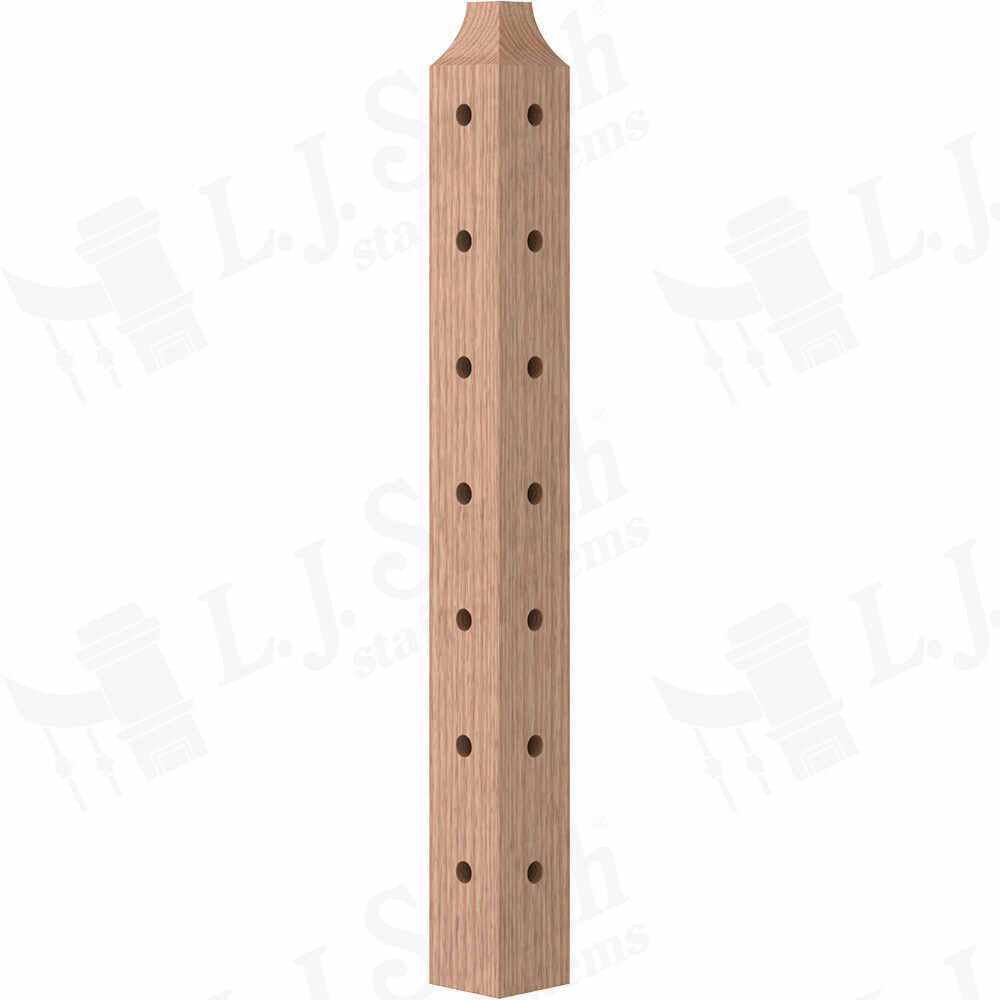 Tube System - Wood Newel - Level Corner - TL-410C-XX - - StairPartsNow.com