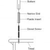 LIH-HOLINSERTW/SCREW — Concealed Fastener for 1/2" Balusters