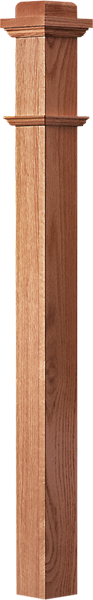 LJ-4075 — Traditional Box Newel  3-1/2" Square x 56"