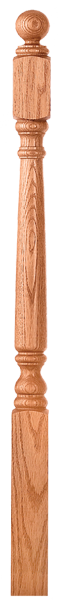 LJ-4150 - Colonial Ball Top Newel - 3" Square x 48"