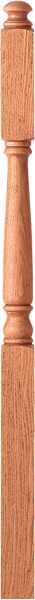 LJ-4185MT-56 - Colonial Mushroom Top Landing Newel - 3-1/4" Square x 56"