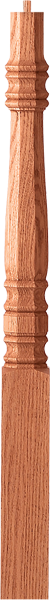 LJ-427XX - Hampton Octagonal Pin Top Newel - 3-1/4" Square