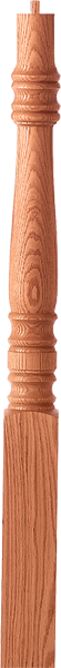 LJ-427X - Hampton Pin Top Newel - 3-1/4" Square