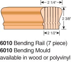 LJ-6010-BR - Bending Wood Hand Rail - Non-Plowed