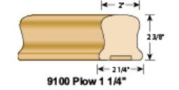 9100-SR-PL1 - Solid Wood Hand Rail - Plowed 1-1/4"