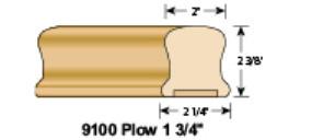 9100-SR-PL2 - Solid Wood Hand Rail - Plowed 1-3/4"