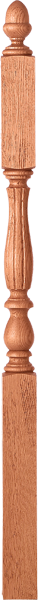 LJF-3945 - Bristol Fluted Acorn Top Landing Newel - 3-1/4" Square