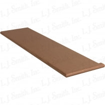 LJ-8070RH — Solid Wood Plain Tread with Right Return - StairPartsNow.com